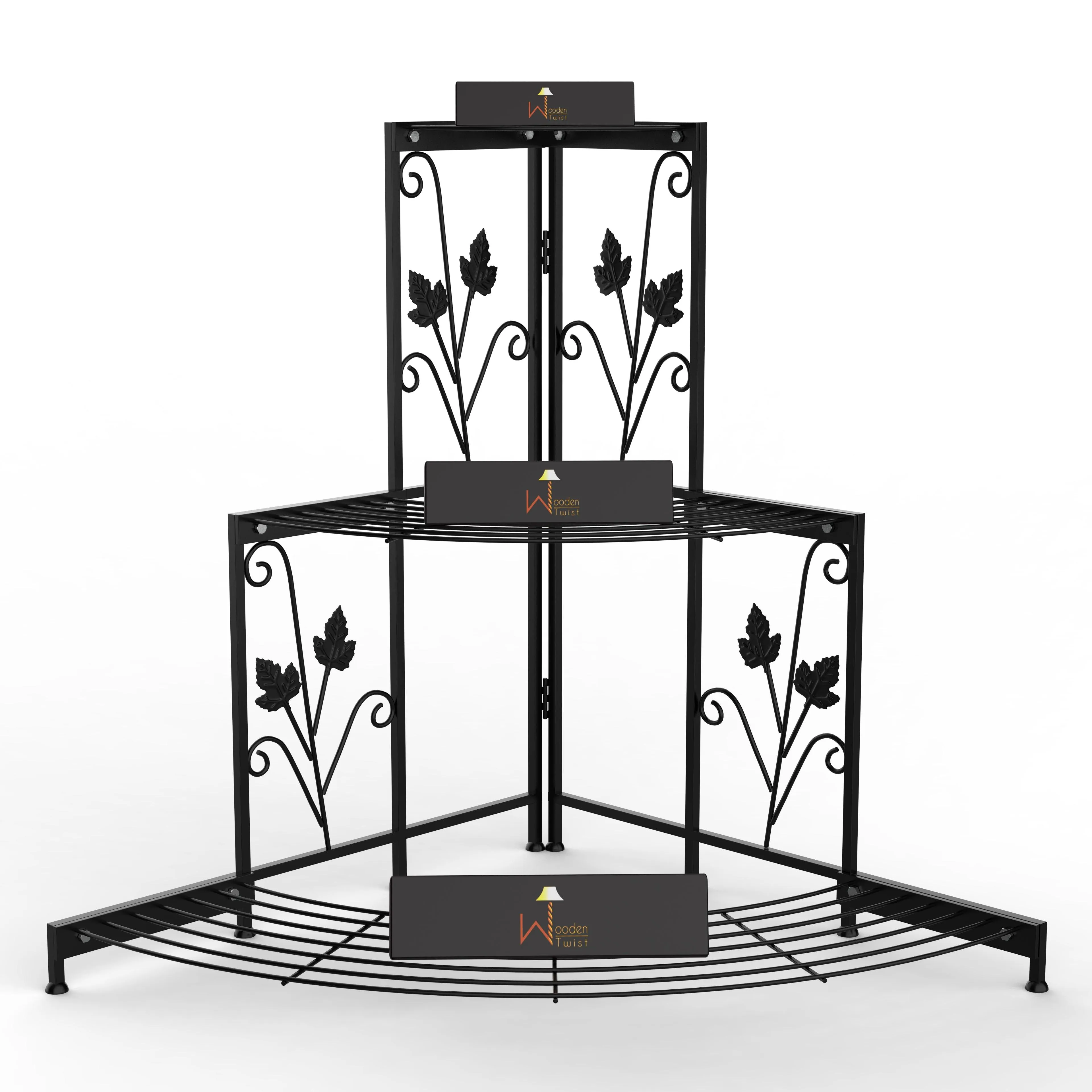 3 Tier Plant Stand Flor Corner Shelf