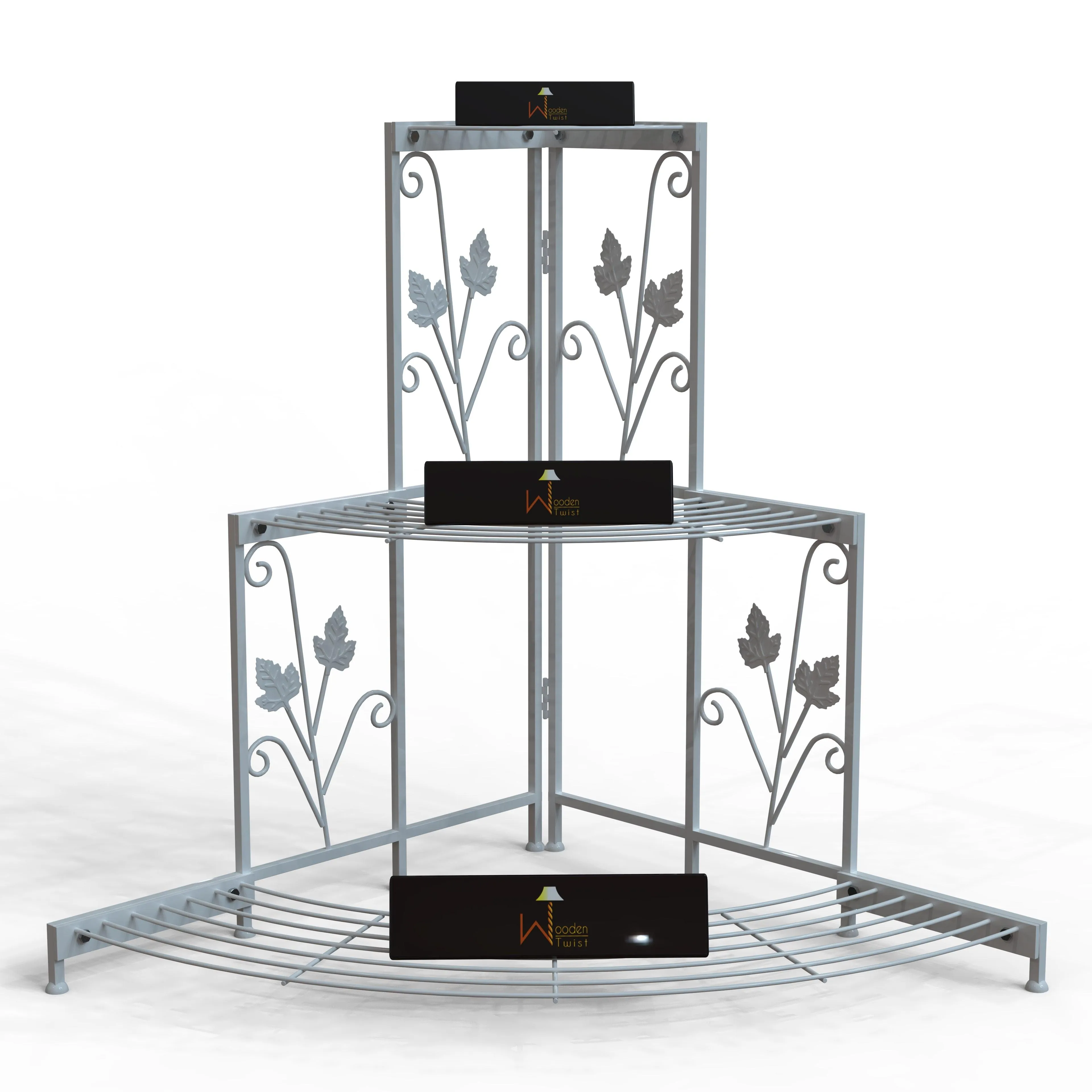 3 Tier Plant Stand Flor Corner Shelf