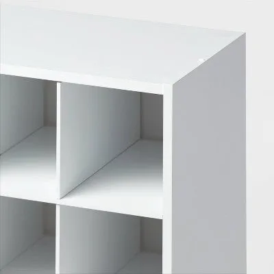 4 Tier Laminate Stackable Shoe Cubby White - Brightroom