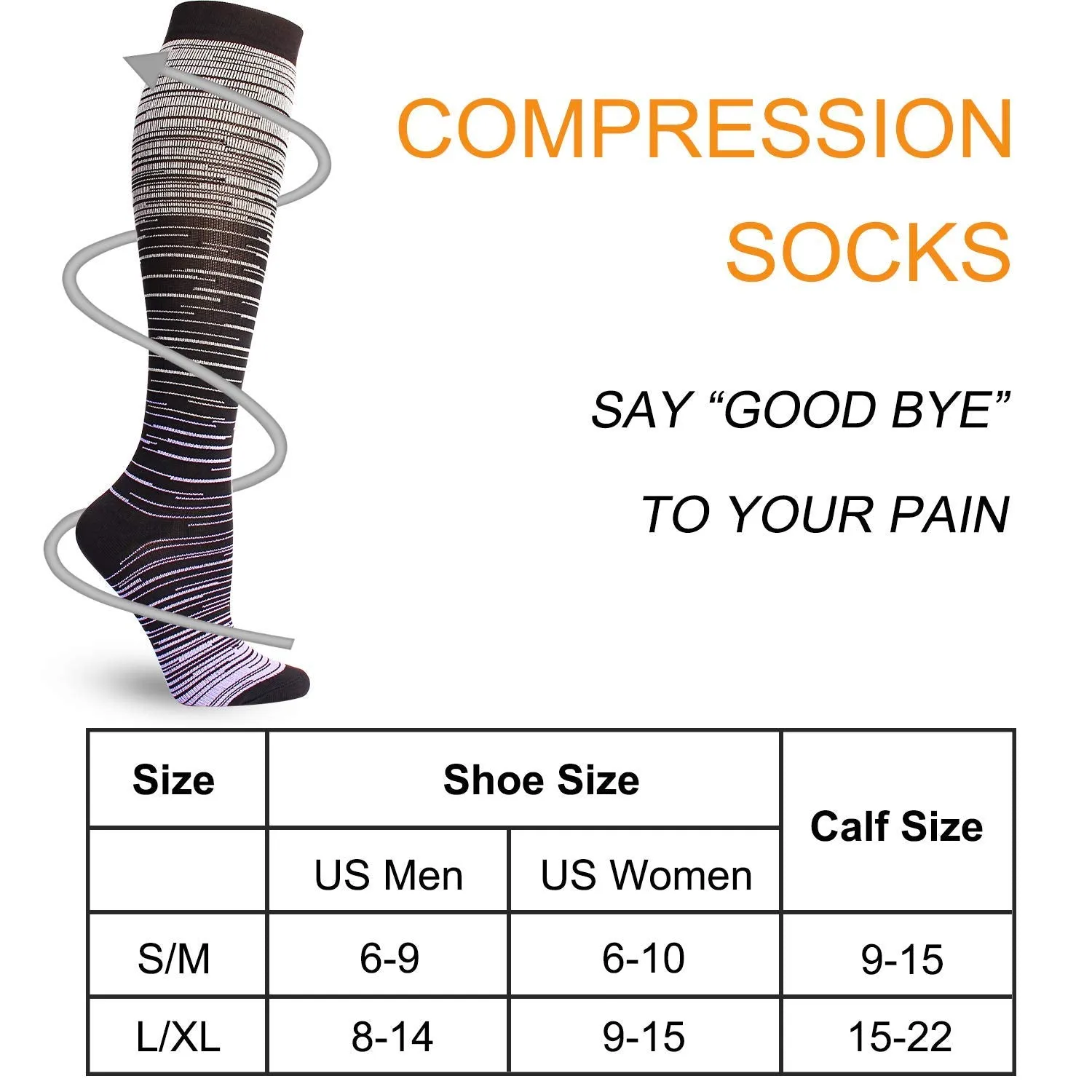 5 Pairs Compression Socks for Men Women 15-20 mmHg Medical Support for Running Nurses Flight Pregnancy Circulation Athletic Socks (Multicoloured S/M) Multicoloured S/M