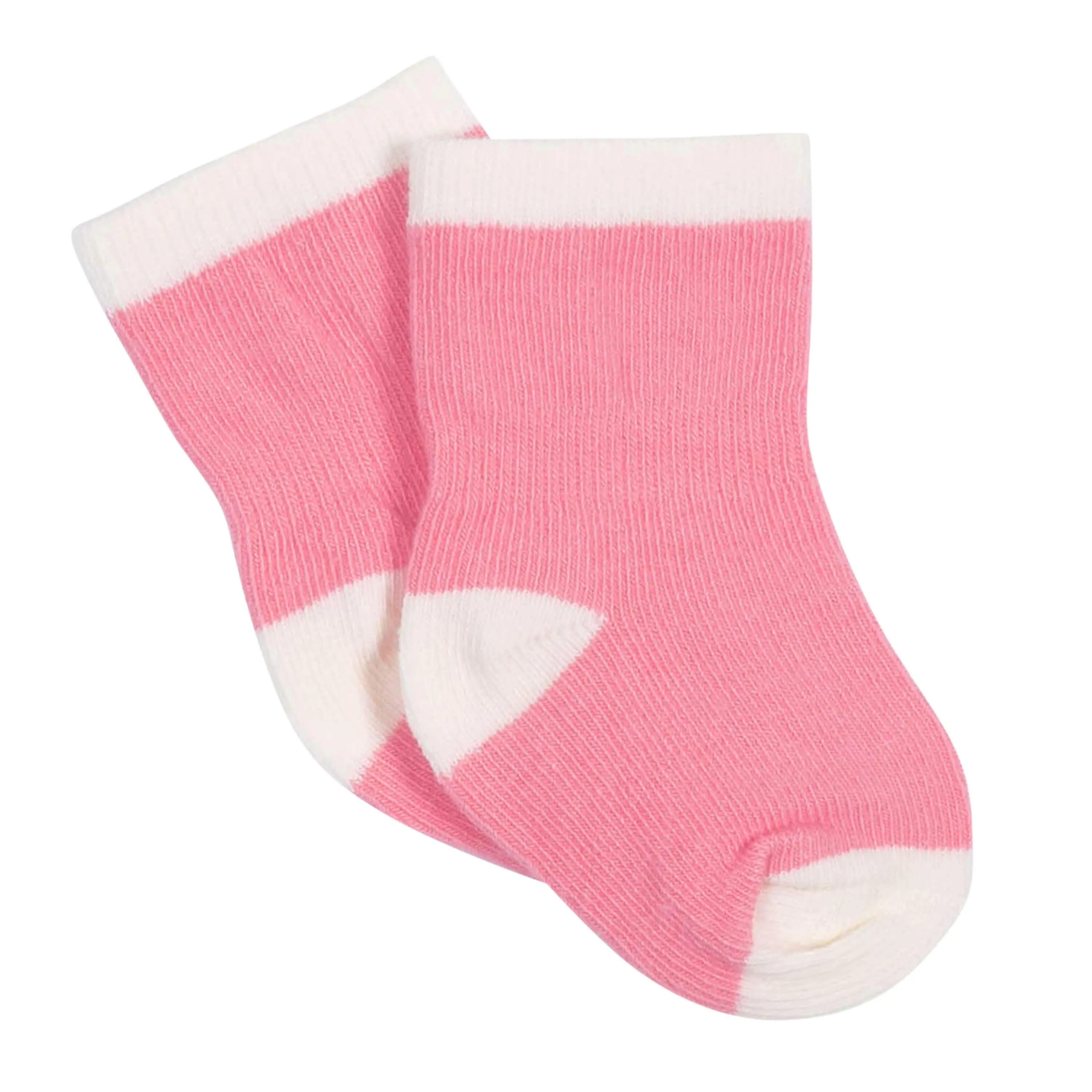 6-Pack Baby Girls Fox Jersey Crew Wiggle-Proof™ Socks