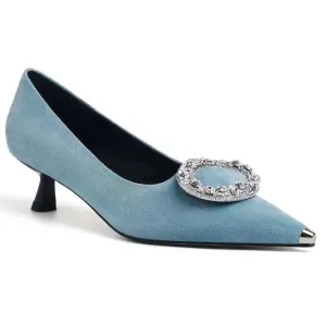 Aamani Blue Kitten Heels