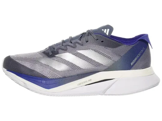 Adidas | Adizero Boston 12 | Men's | Onix/Matte Silver/Lucid Blue