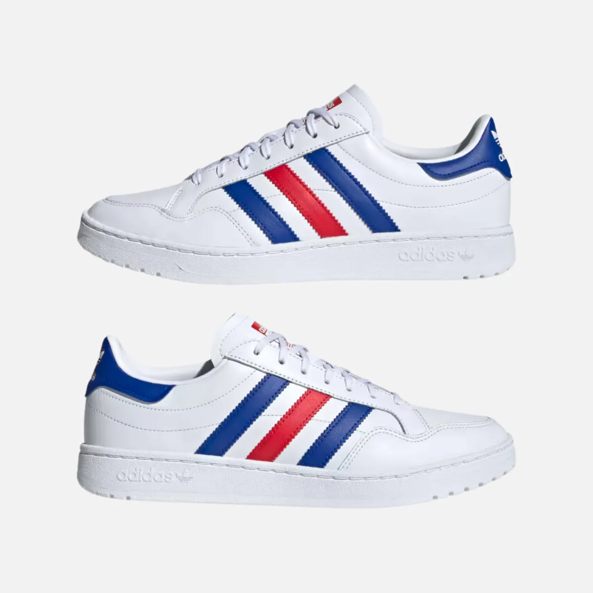 Adidas Team Court Men's Shoes -Cloud White/Royal Blue/Scarlet