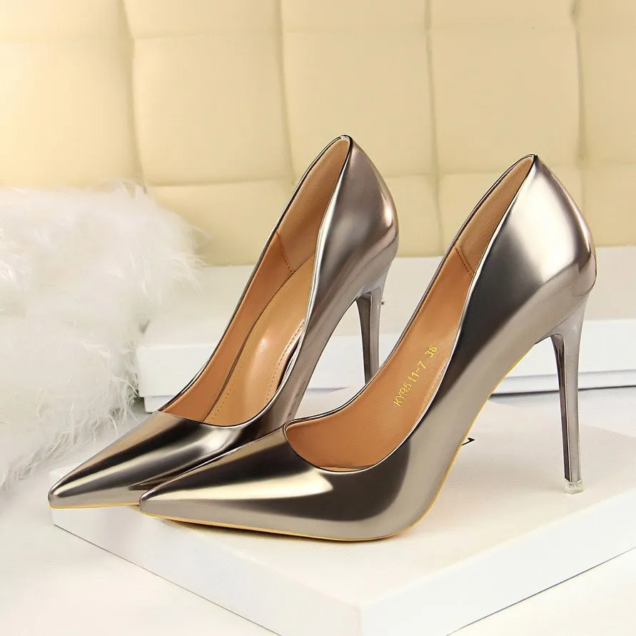 Amozae-2024 Plus Size 43 Newest Women 10.5cm High Heels Gold Pumps Female Stripper Tacons Lady Shoes High Heels Scarpins Fetish Shoes