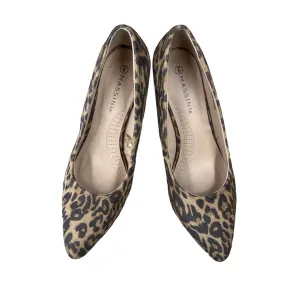 Animal Print Shoes Heels Block Massini, Size 9