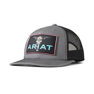 Ariat Men's Steer Skull Logo Patch Trucker Cap