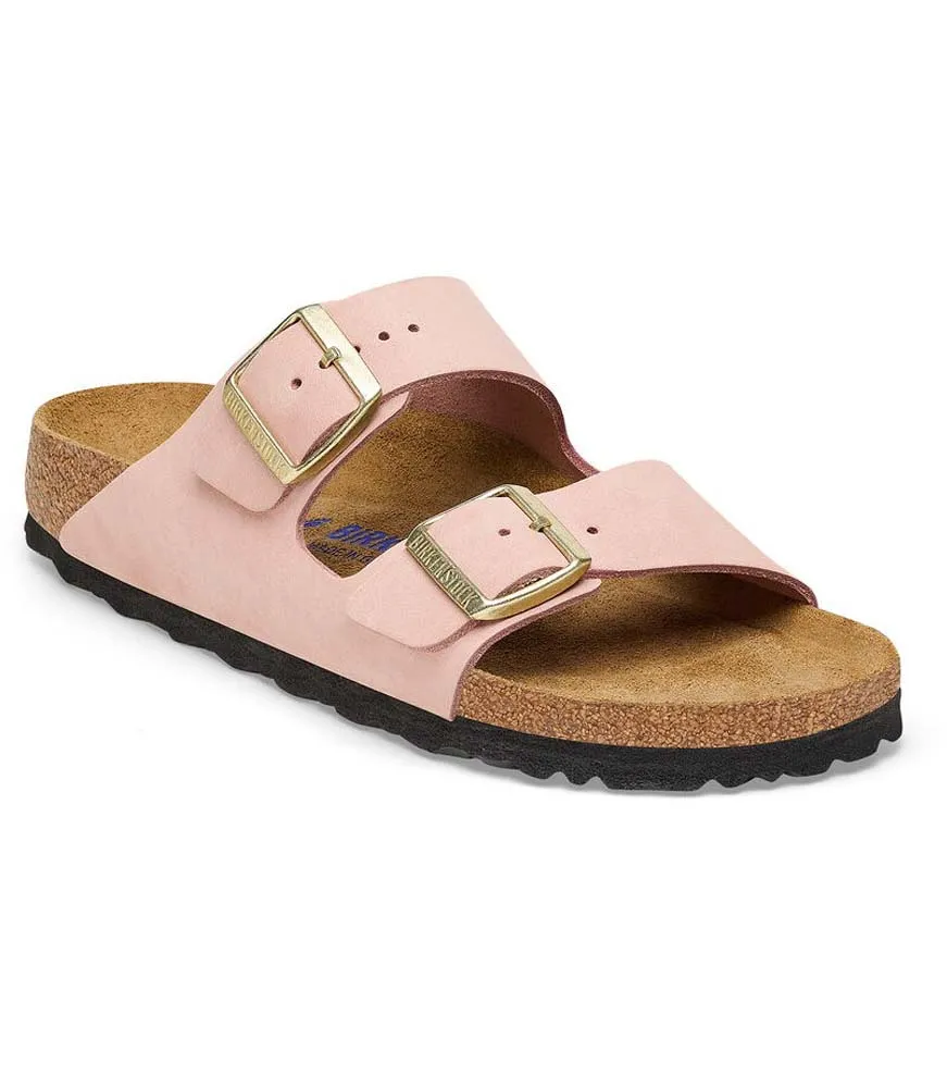 Arizona Soft Footbed in Pink Nubuck Narrow Width by Birkenstock