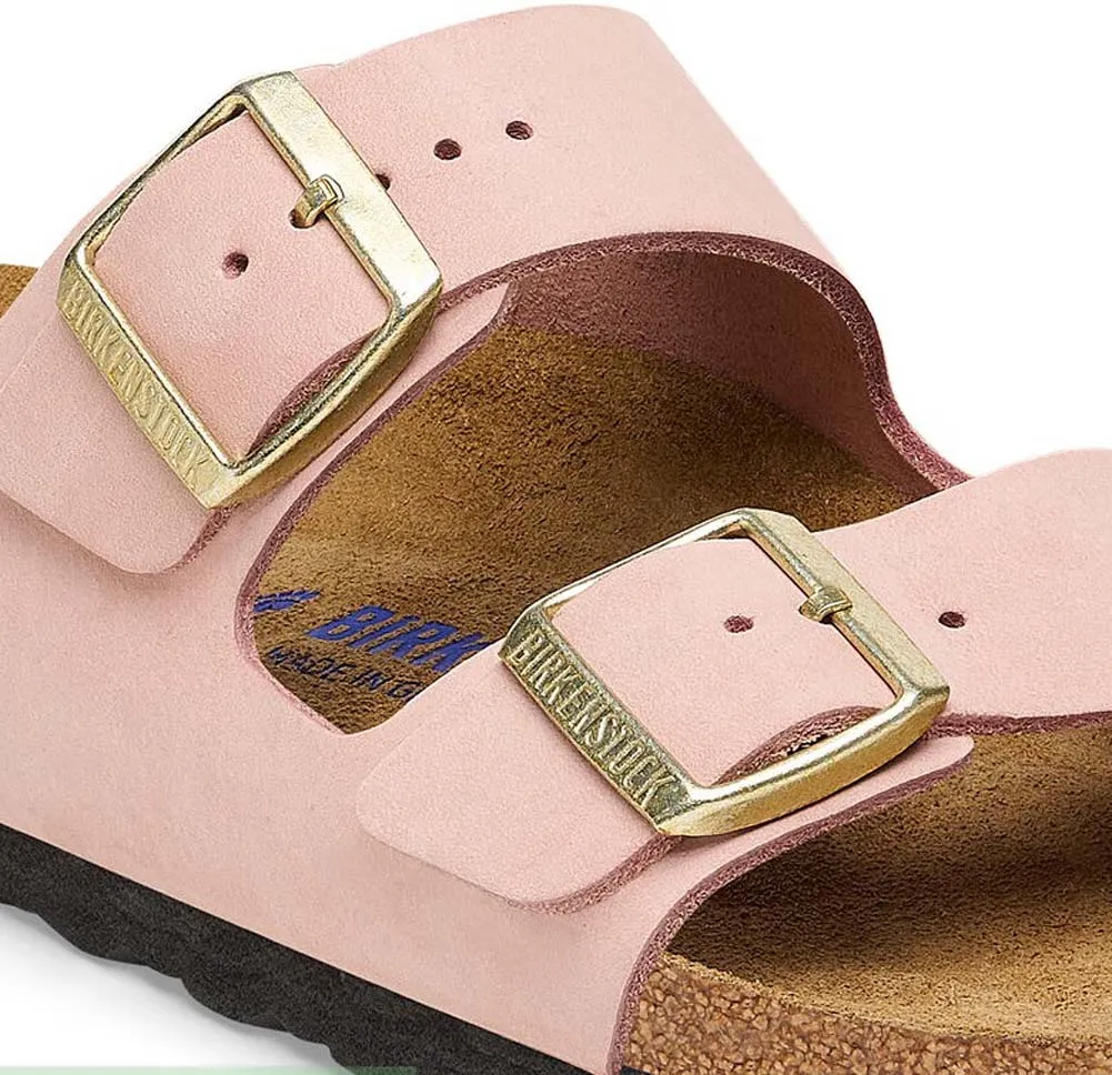 Arizona Soft Footbed in Pink Nubuck Narrow Width by Birkenstock