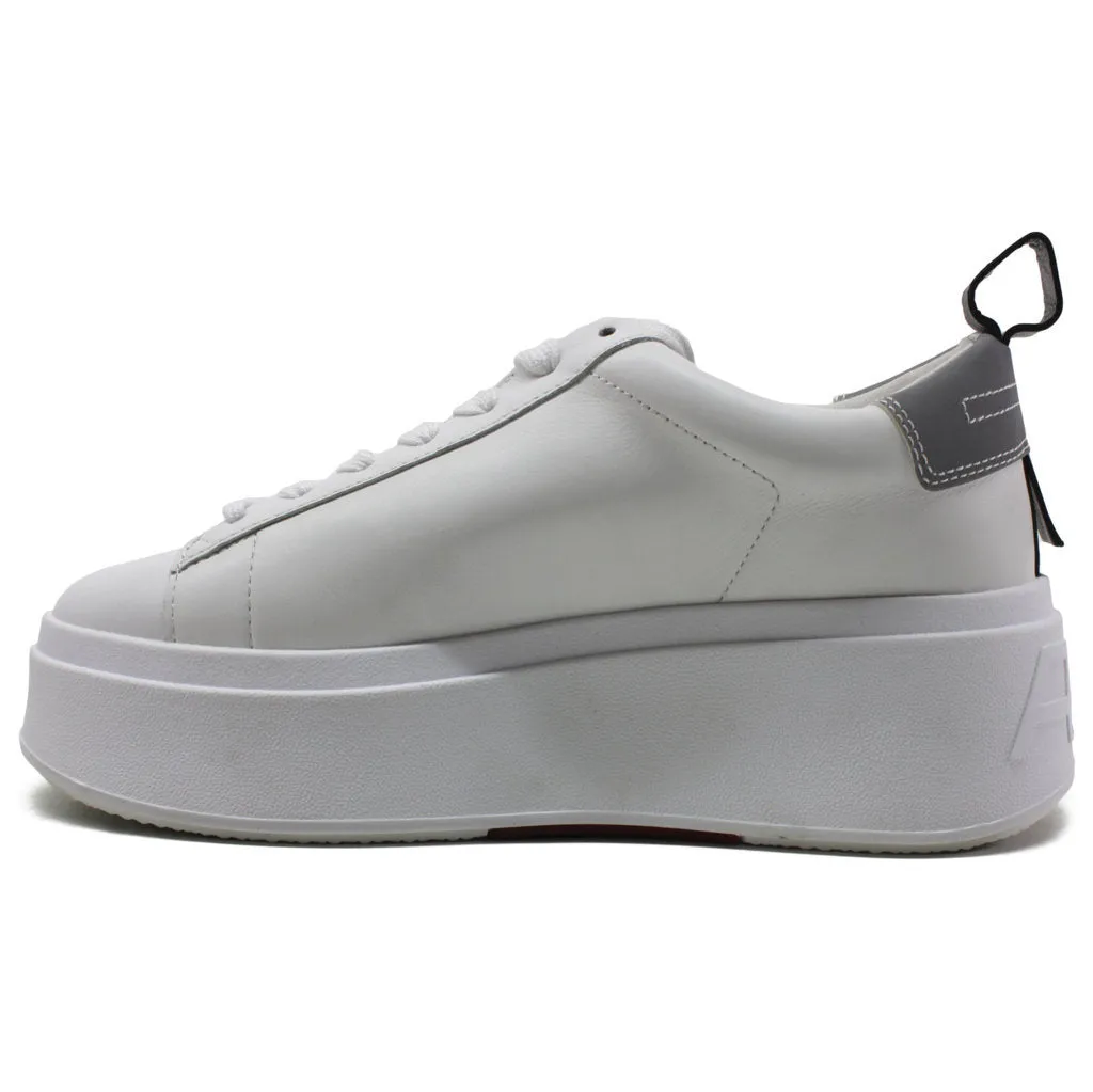 Ash Moon 490266 Leather Womens Trainers White Black