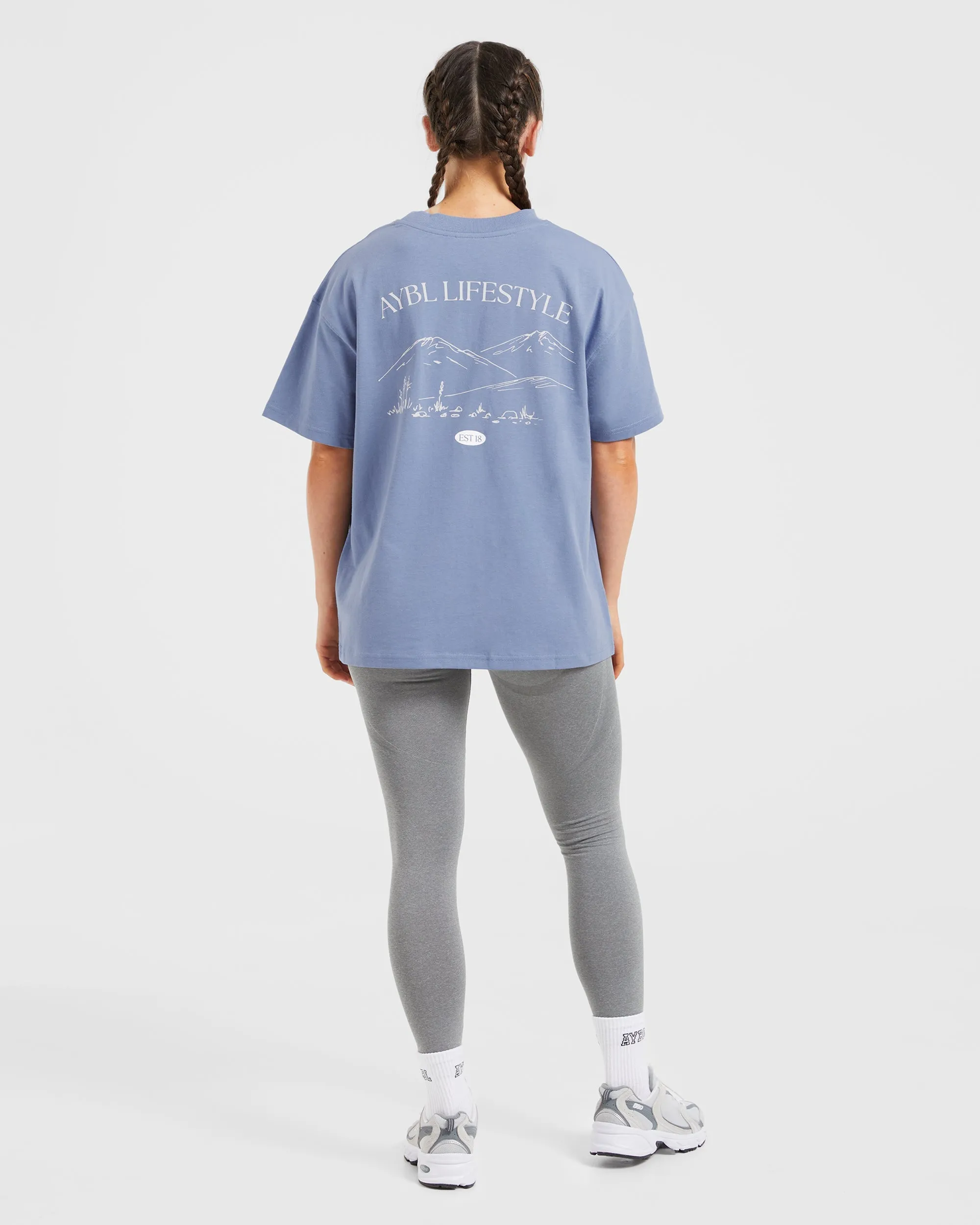 AYBL Lifestyle Oversized T Shirt - Cornflower Blue