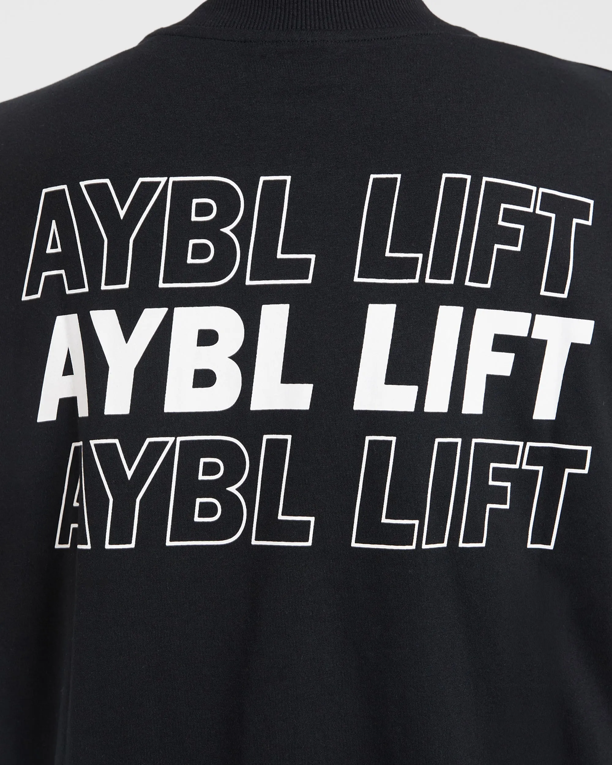 AYBL Lift Italic Oversized T Shirt - Black