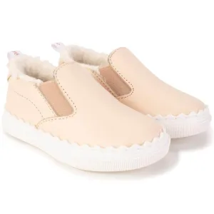 Baby Girls Pink Slip On Trainers