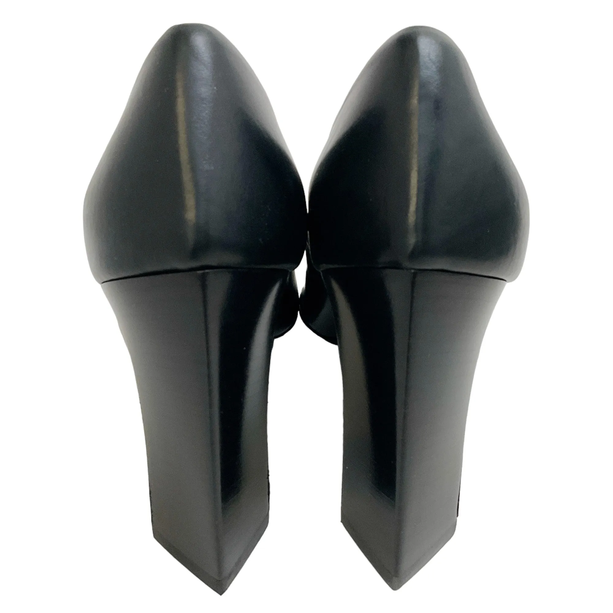 Balenciaga Black Leather Blade Pumps