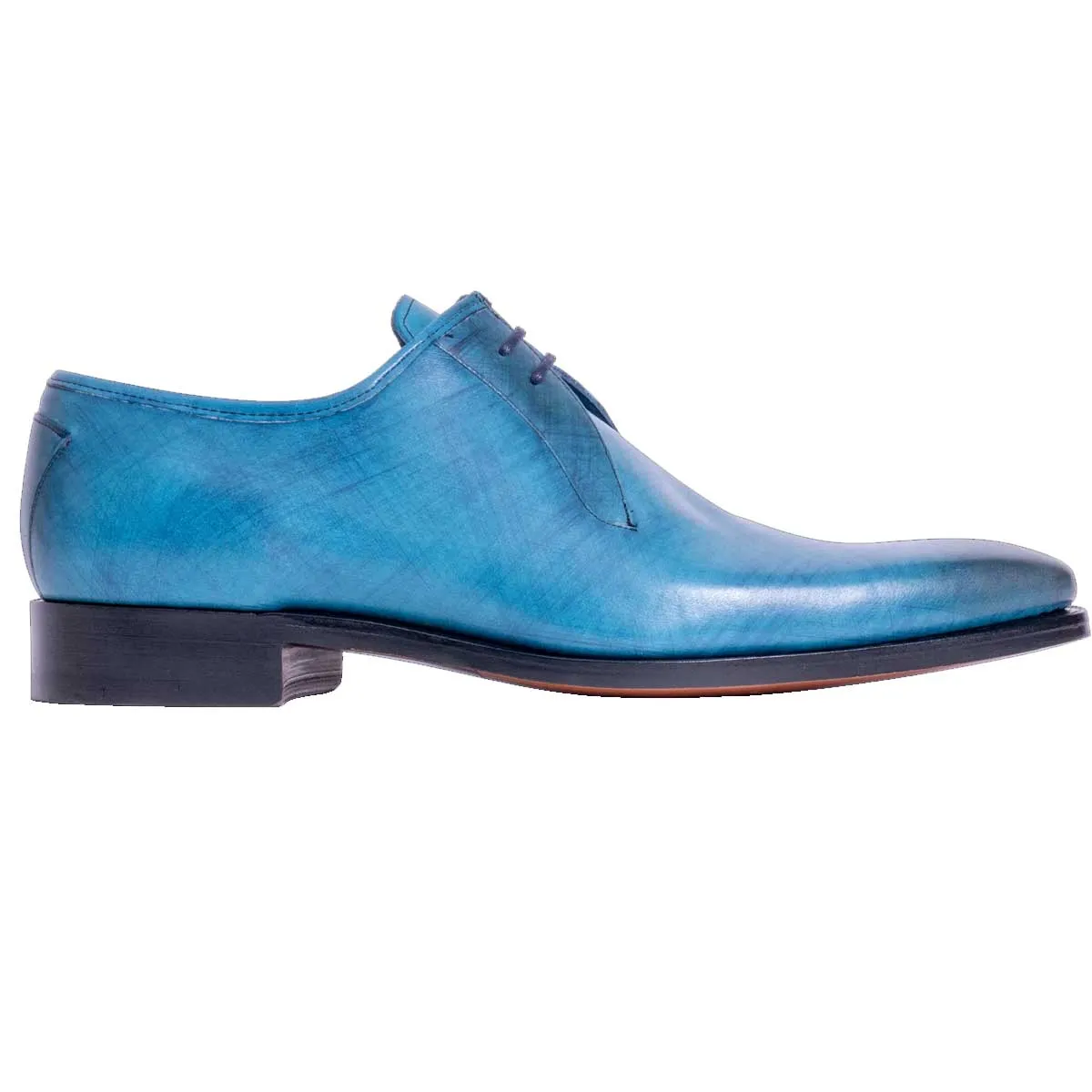 BARKER Derwent Shoes - Mens - Blue Calf Hatch Effect