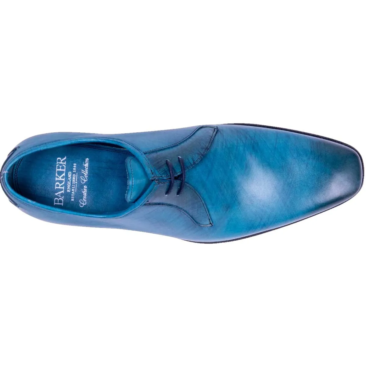 BARKER Derwent Shoes - Mens - Blue Calf Hatch Effect