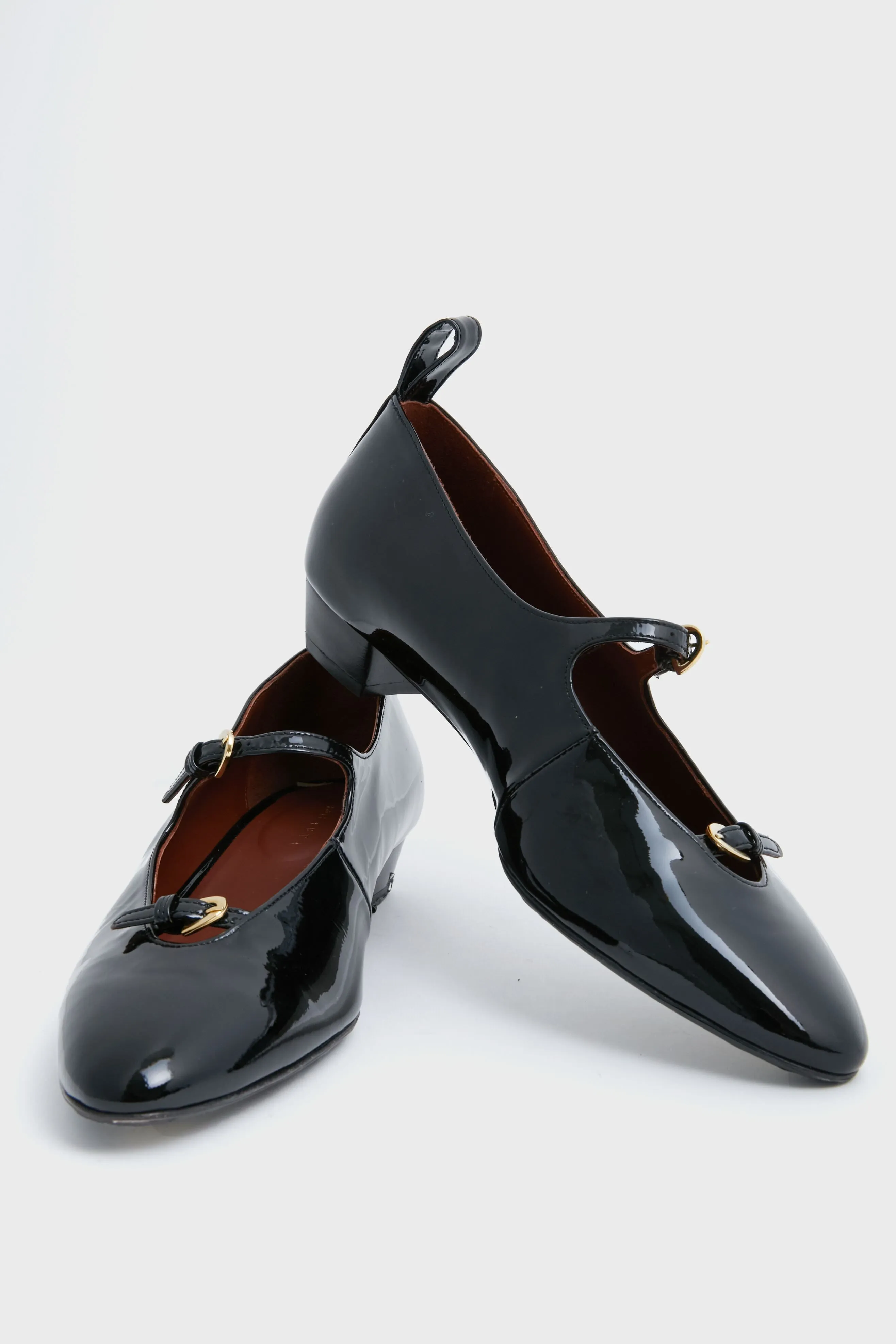 Black Patent Leather La Bambola Heels