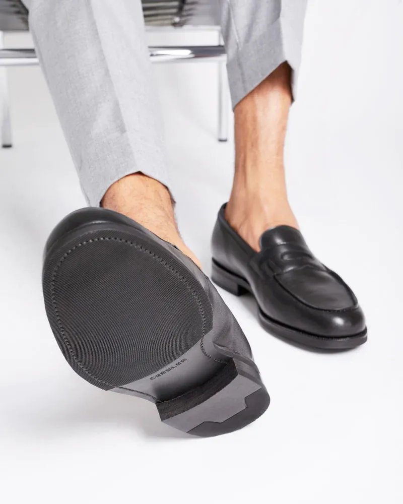 Black Soft Leather Loafer