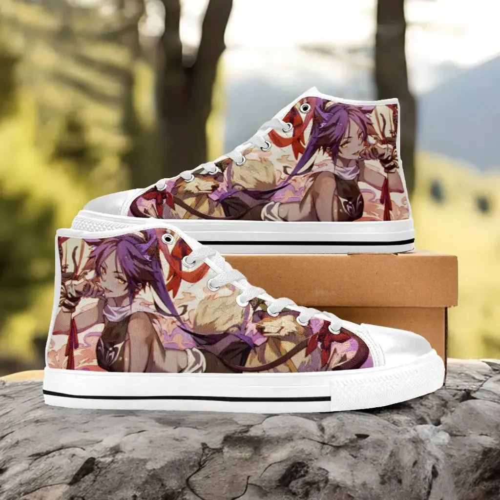 Bleach Shihouin Yoruichi Shoes High Top Sneakers for Kids and Adults