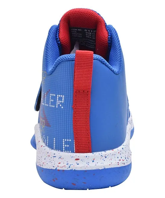 Blue Kids Colorful Velcro Closure Sneaker