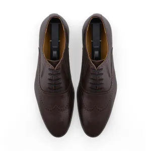 Brogue Dotted Oxfords-Brown