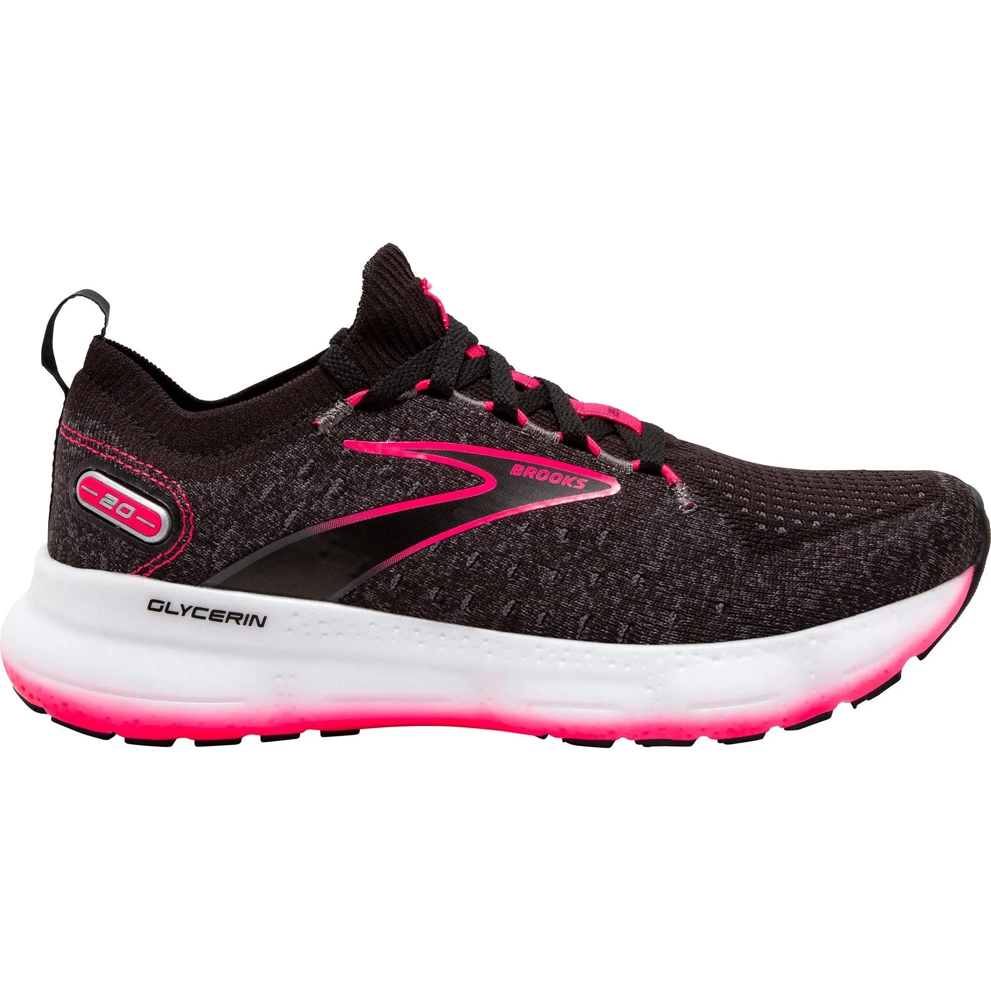 Brooks Glycerin StealthFit 20 Womens Running Shoes - Black