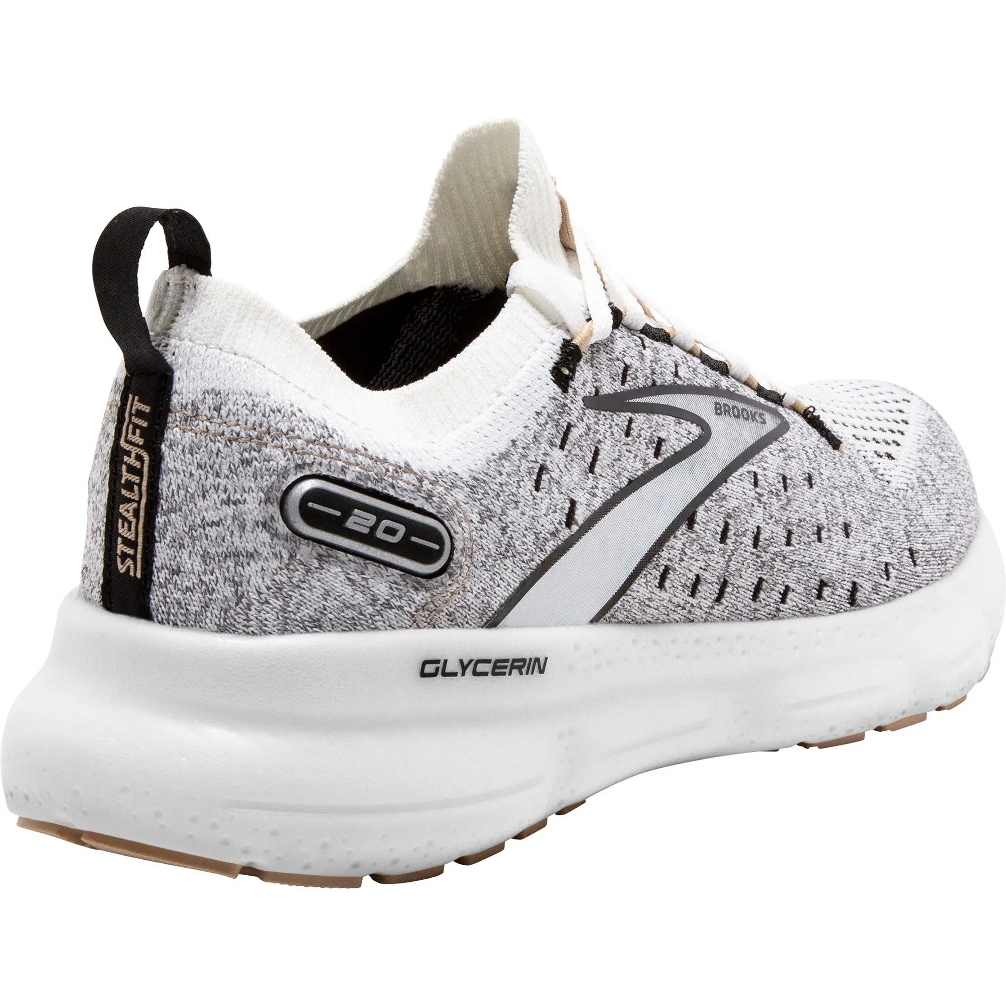 Brooks Glycerin StealthFit 20 Womens Running Shoes - White