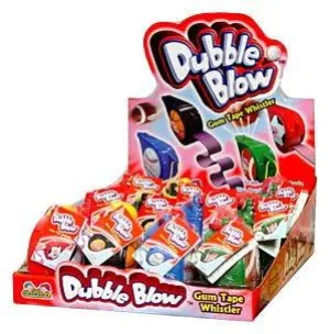 Bubble Mania  Dubble Blow Gum Tape Whistler