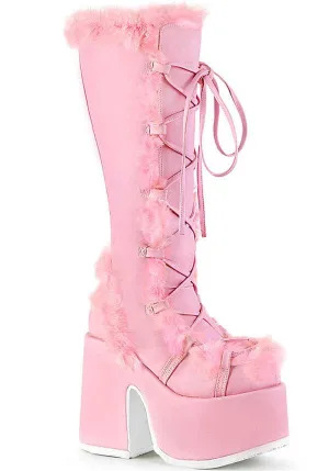 CAMEL-311 [Pastel Pink] | PLATFORM BOOTS [PREORDER]