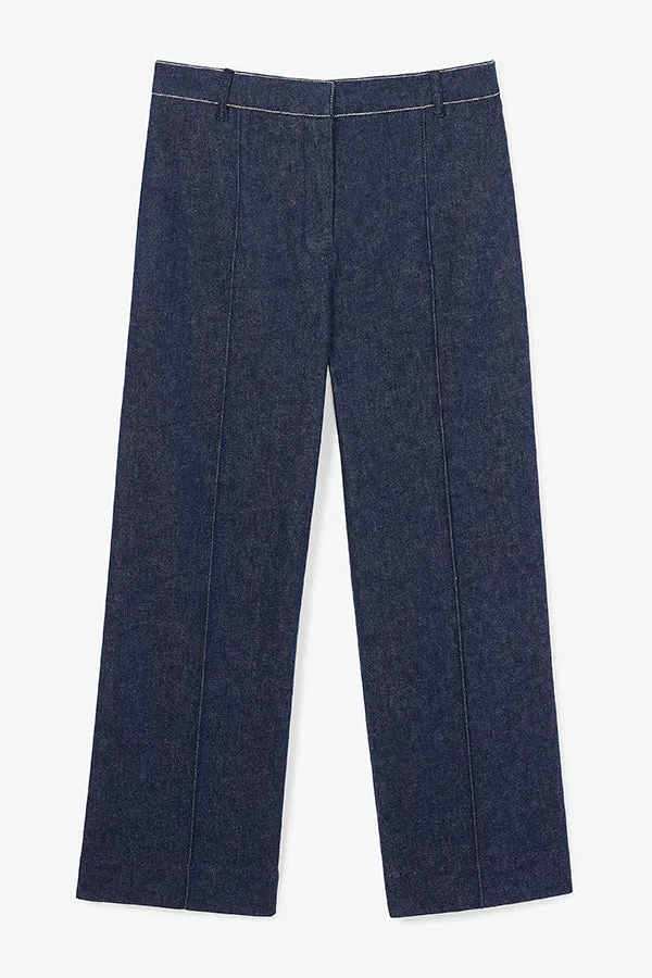 Christy Pant - Stretch Denim Suiting :: Dark Wash