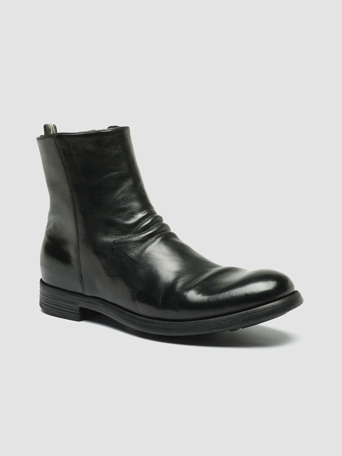 CHRONICLE 058 - Black Leather Zip Boots