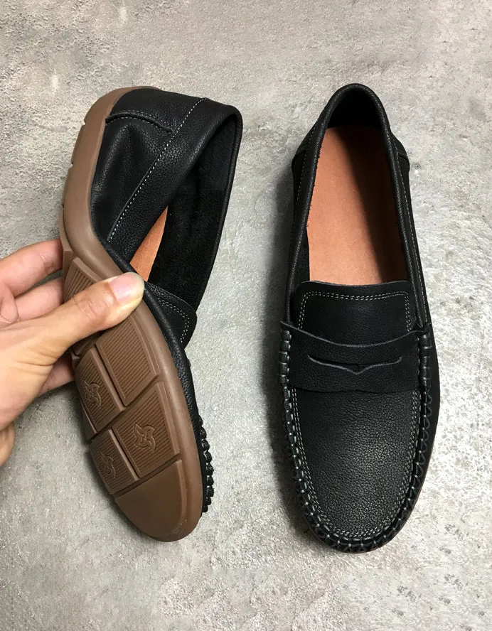 [Clearance] Soft Leather Daily Comfy Loafers for Men(Size 42)