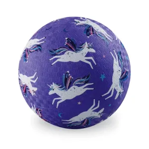 Crocodile Creek 7 Inch Rubber Ball - Purple Unicorn