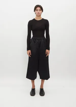 Cropped Crinkle Satin Pants