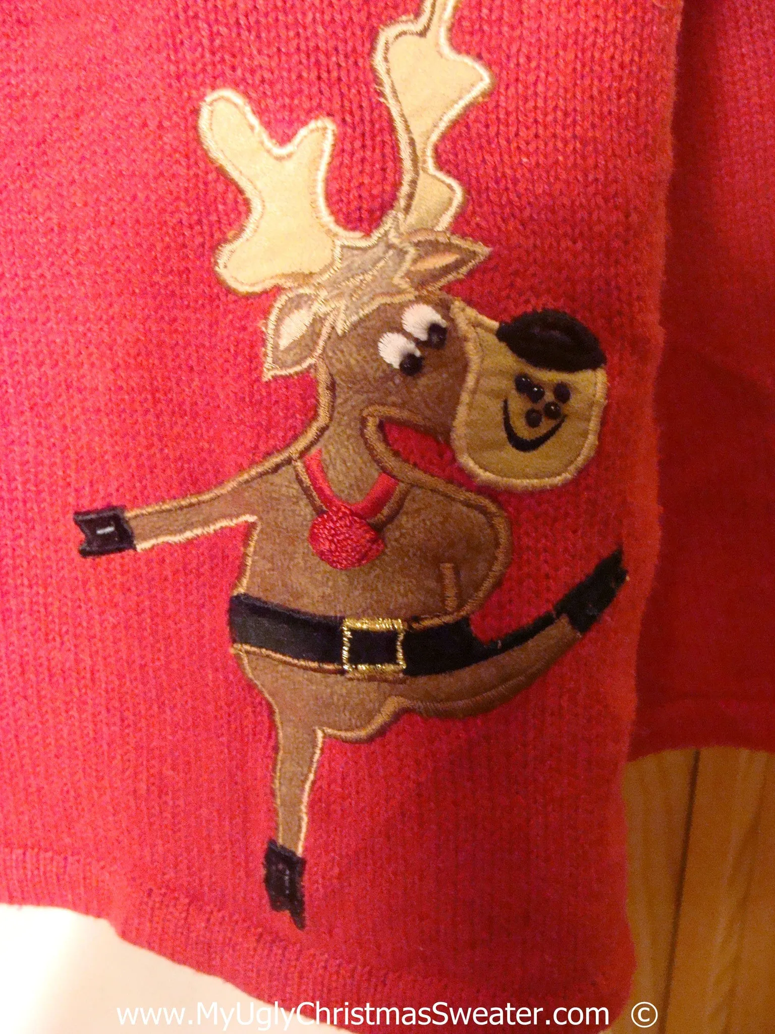 Dancing Reindeer Cheesy Christmas Sweater