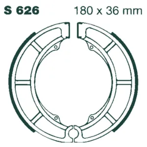 EBC - S626 BRAKE SHOE PLAIN SERIES ORGANIC EBC