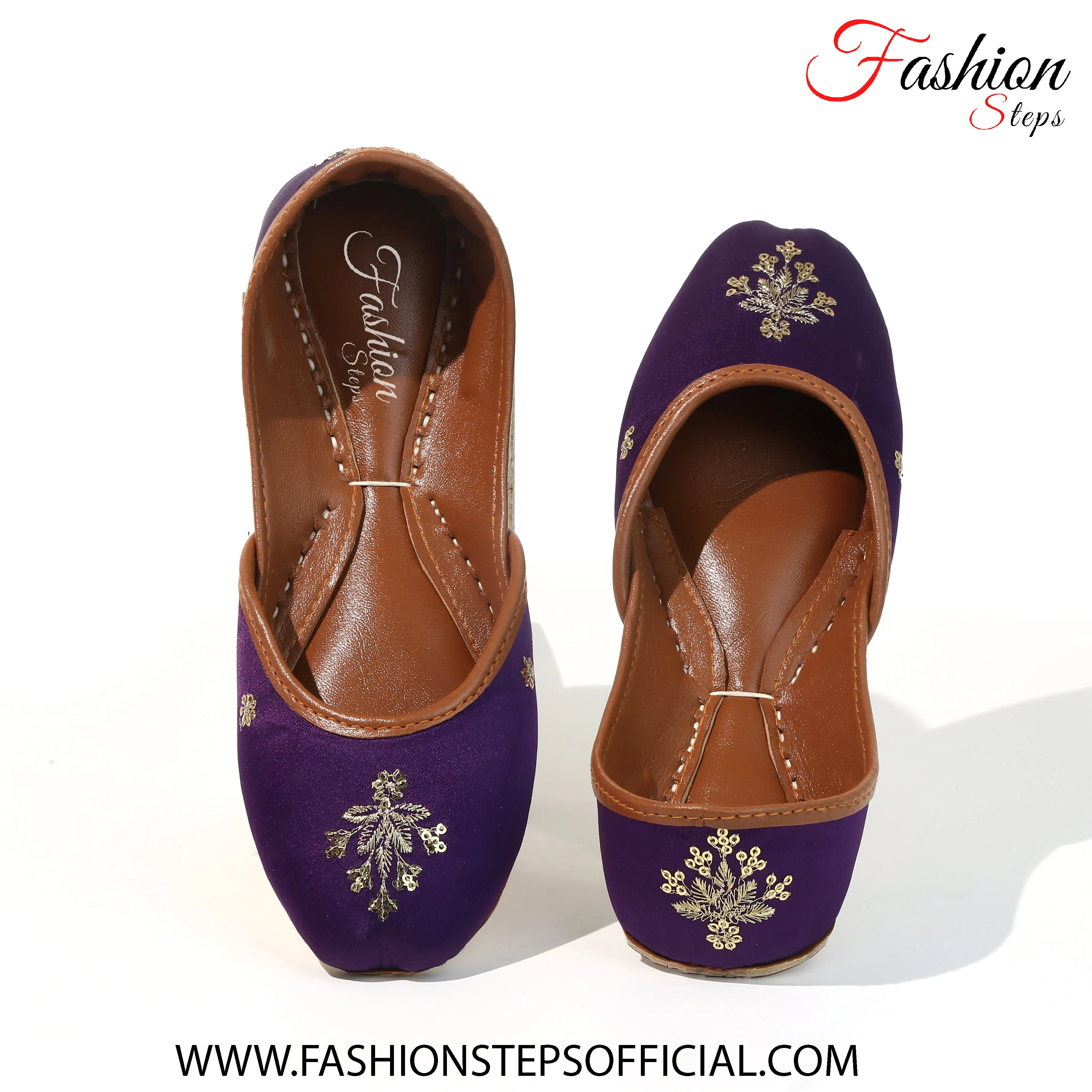 EMBELLISHED FLAT PURPLE KHUSSA