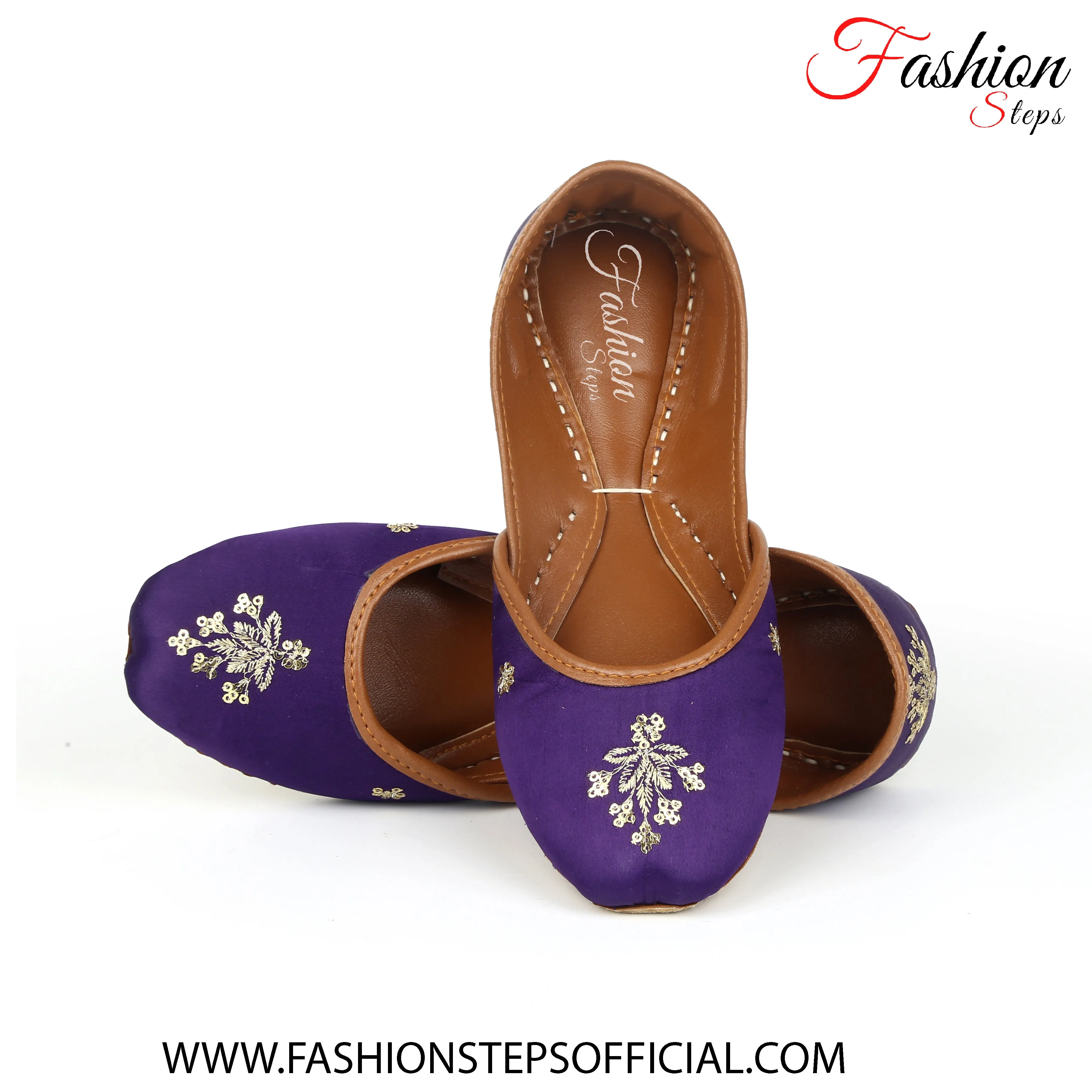 EMBELLISHED FLAT PURPLE KHUSSA