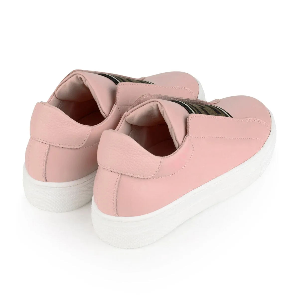 Fendi Girls Leather Slip On Trainers