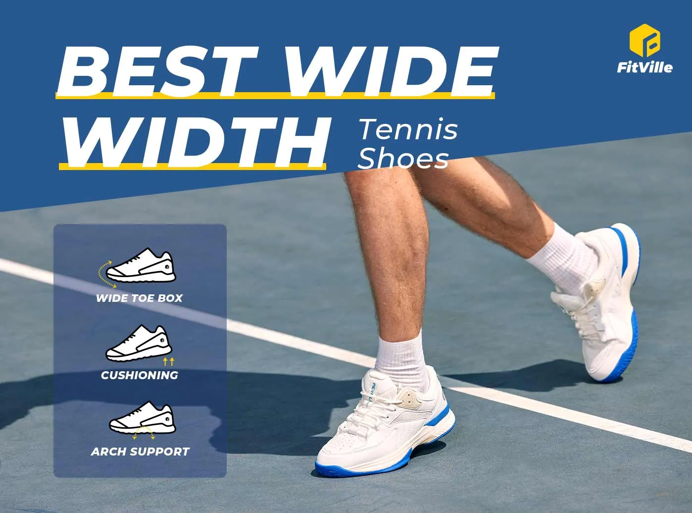 FitVille Men's Court Tennis Amadeus V1 2-Pair Bundle