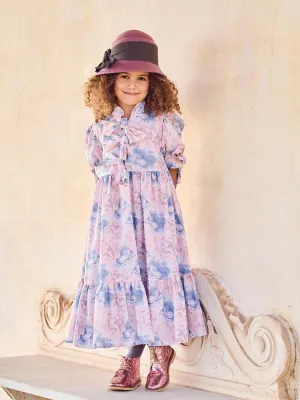 Floral Dress for girl -AVIANNA pink