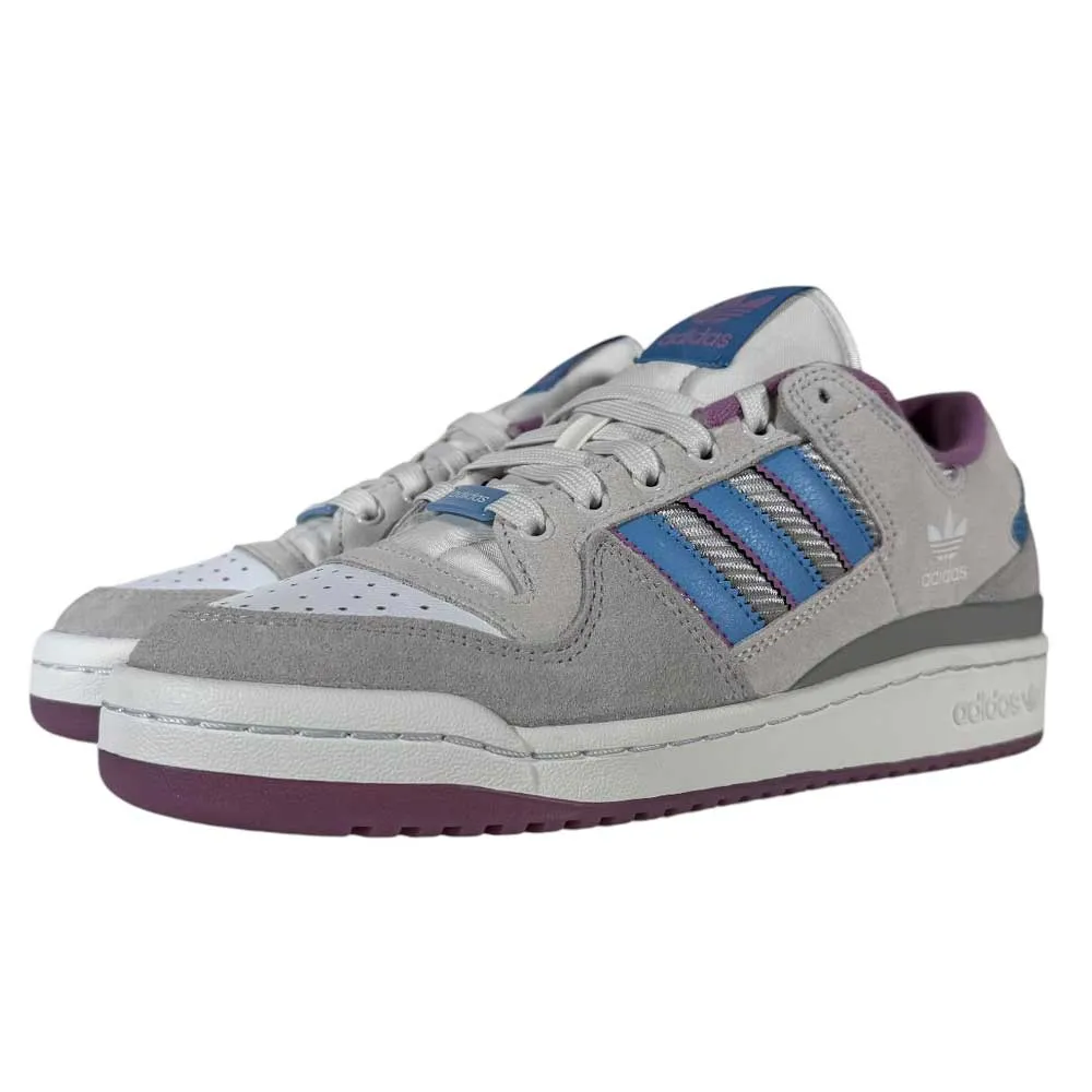 Forum 84 Low Adidas Skateboarding Gray Lavender Ice Blue Leather Shoes Footwear