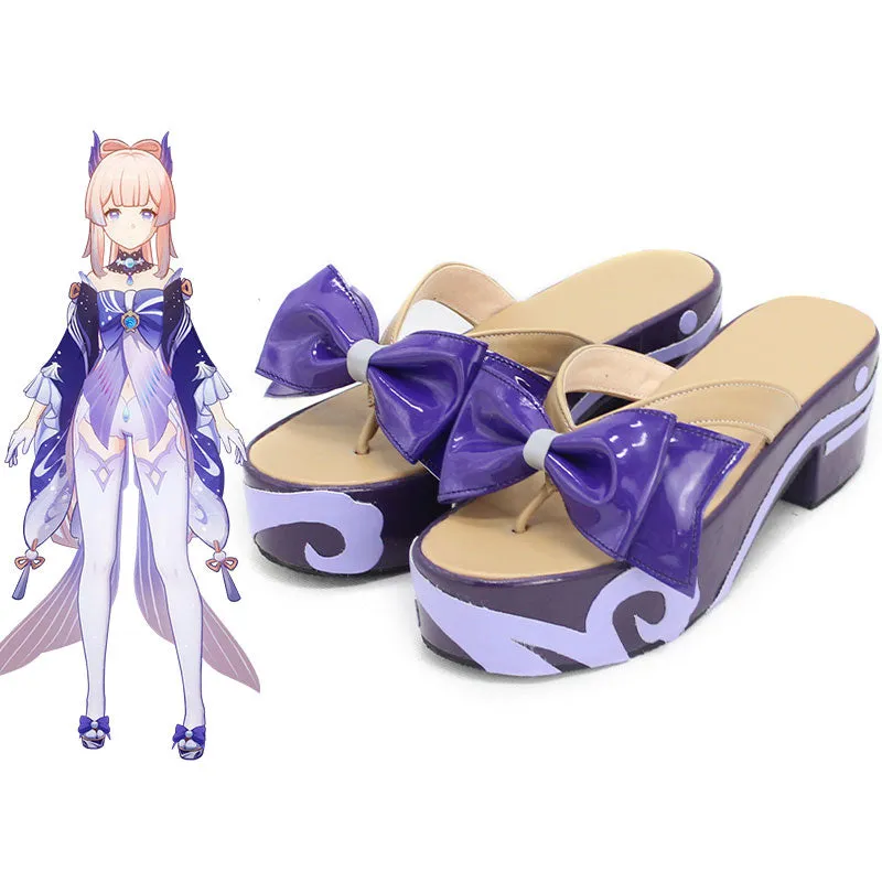 Genshin Impact Sangonomiya Kokomi Cosplay Shoes