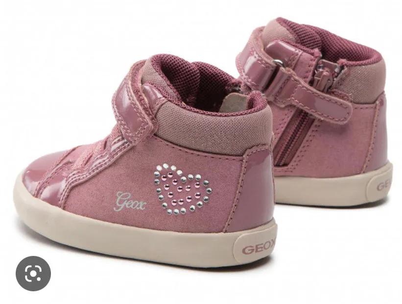 Geox Gisli Dark Pink Girls Hightop Sneakers