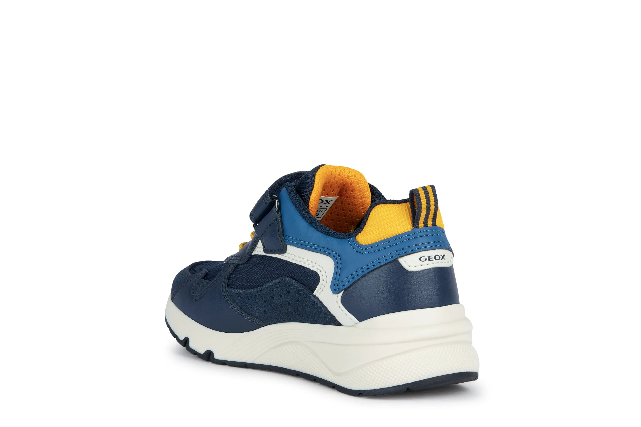 Geox Rooner Boys Navy/Yellow Trainer