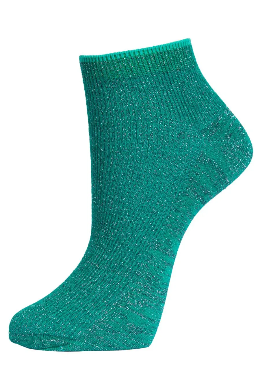 Glitter Anklet Socks - Shimmer Green