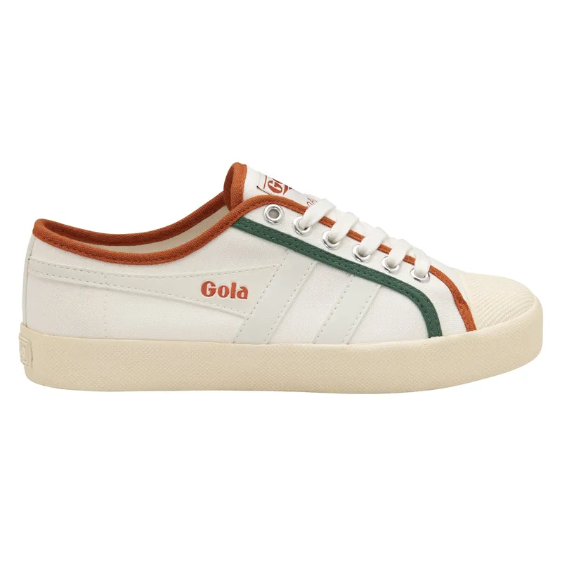 Gola Coaster Smash Trainers-Off White/Moody Orange/Green