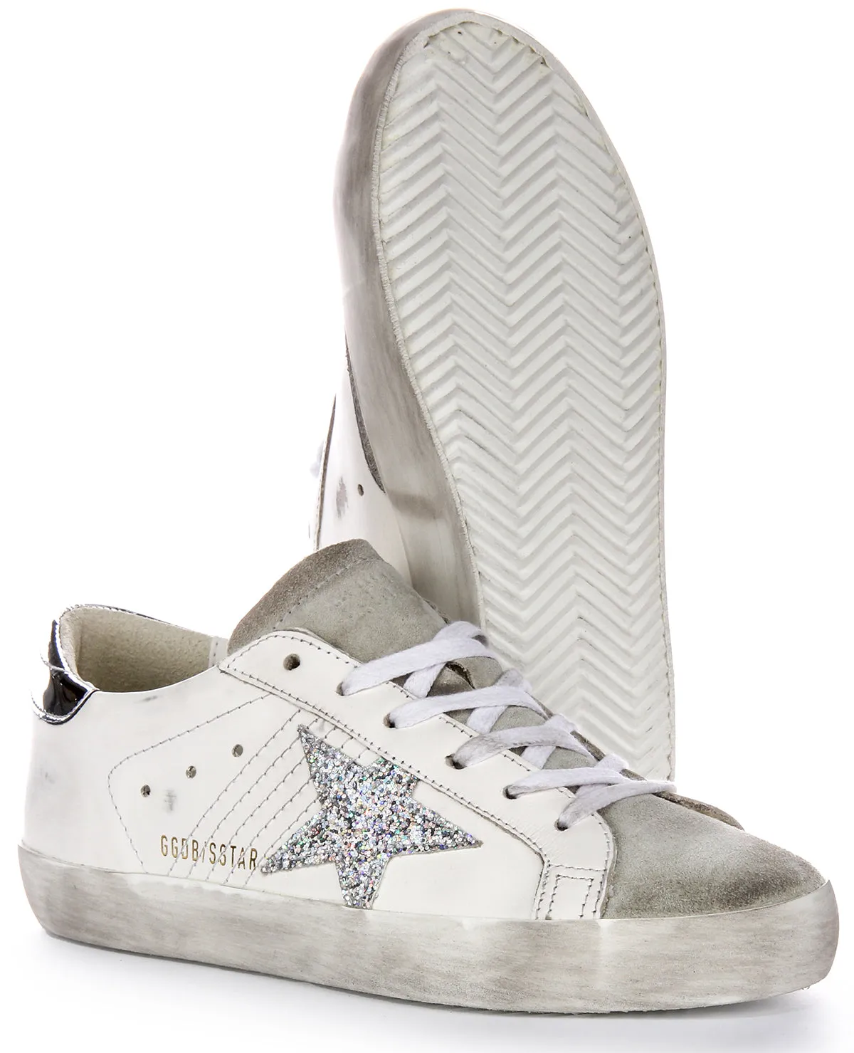 Golden Goose Super Star In White silver For Women