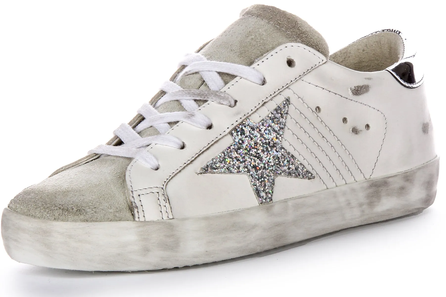 Golden Goose Super Star In White silver For Women