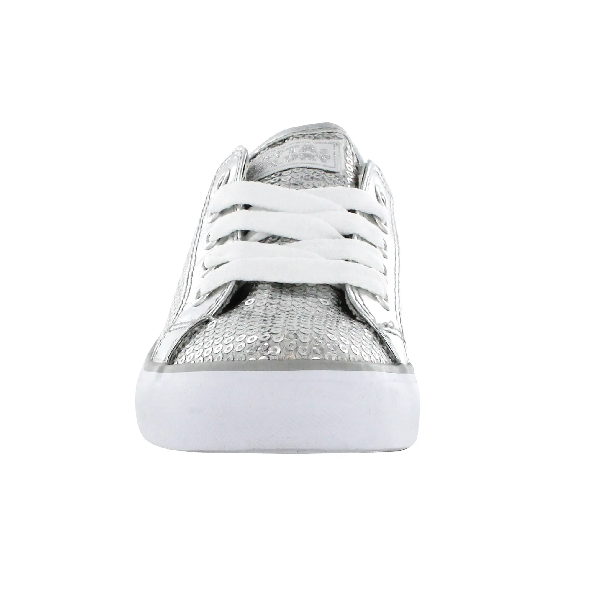 Gotta Flurt Women's Disco II Silver Sequin Low Top Dance Sneaker